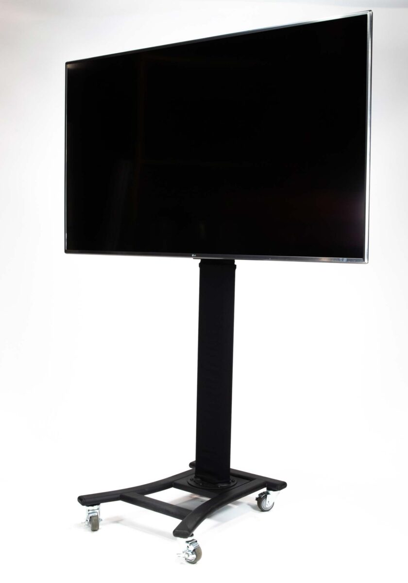 Black Rolling Stand with Sleeve TV
